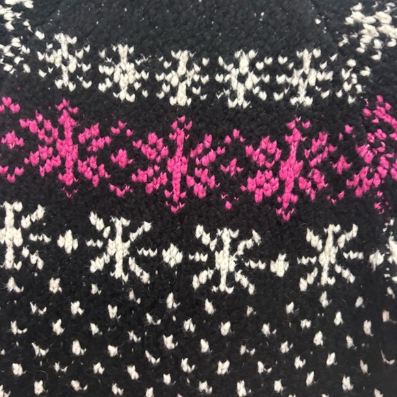 J Crew Jacquard Faie isle sweater Black,Small, Preppy. Cabincore, Wool, Holiday - Picture 15 of 16